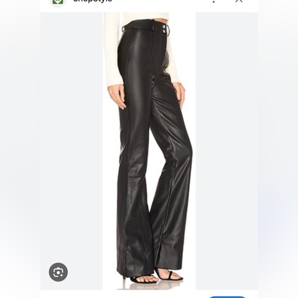 😍NWOT Majorelle Blake Faux Leather Pants Black XS - Picture 2 of 6